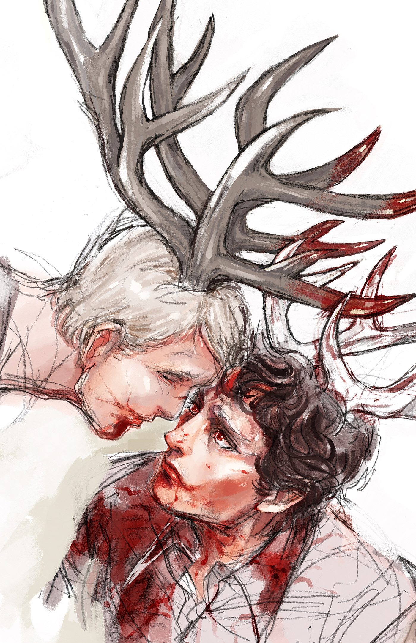 Procreate,<b>hannibal</b>,hannigram,Hugh Dancy,mads mikkelsen,NBC <b>Hannibal</b>,Illustr...