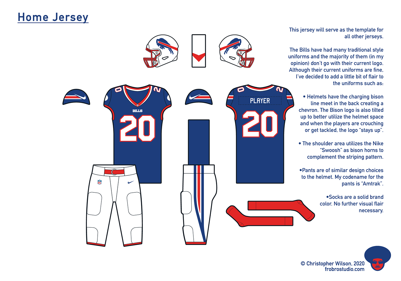 Buffalo Bills' jerseys get some tweaks with new Nike template