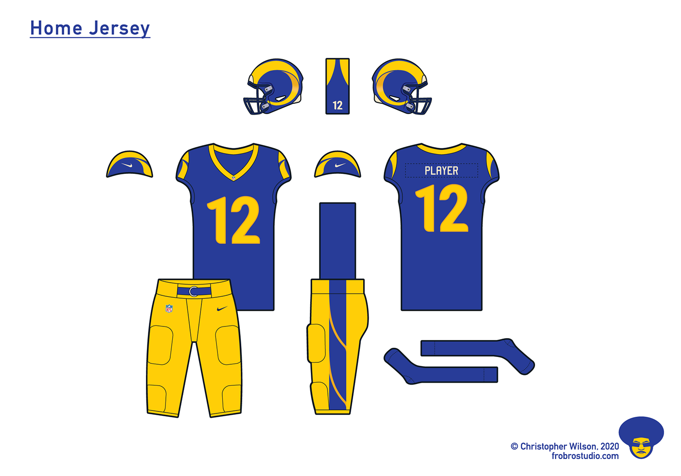 Los Angeles Rams Uniform Redesign on Behance