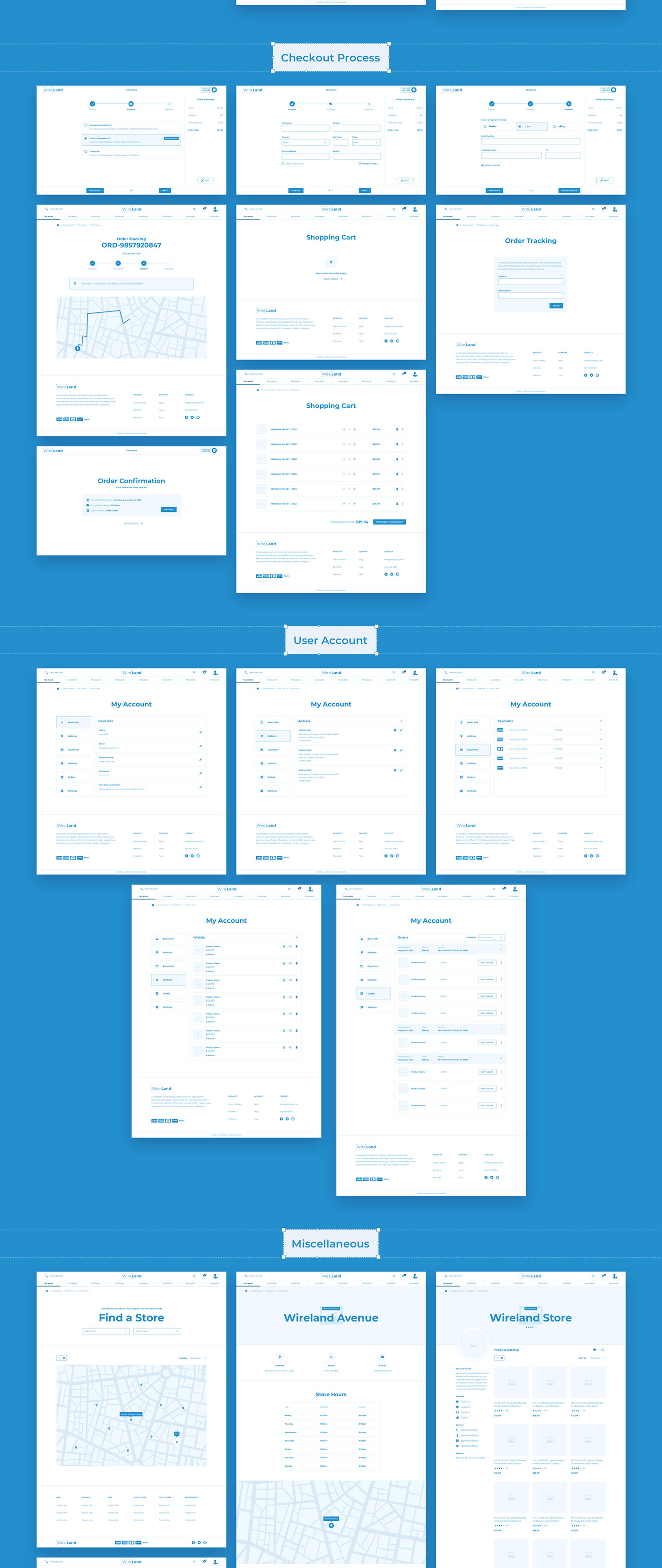 Wireland for Ecommerce - Massive Wireframe Library Collection - 4