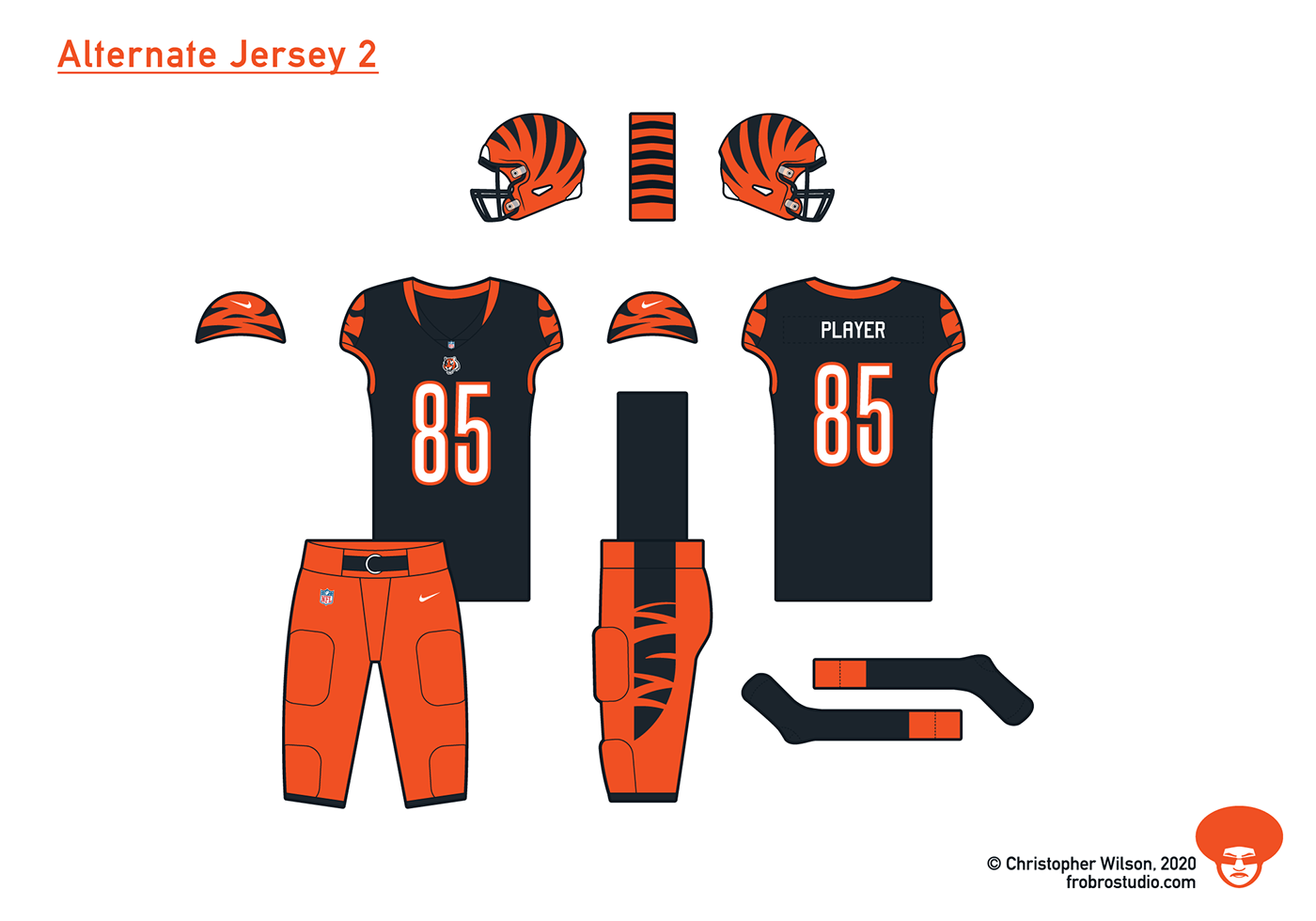 Cincinnati Bengals Uniform - Alternate Uniform - National Football League  (NFL) - Chris Creamer's Sports Logos Page 