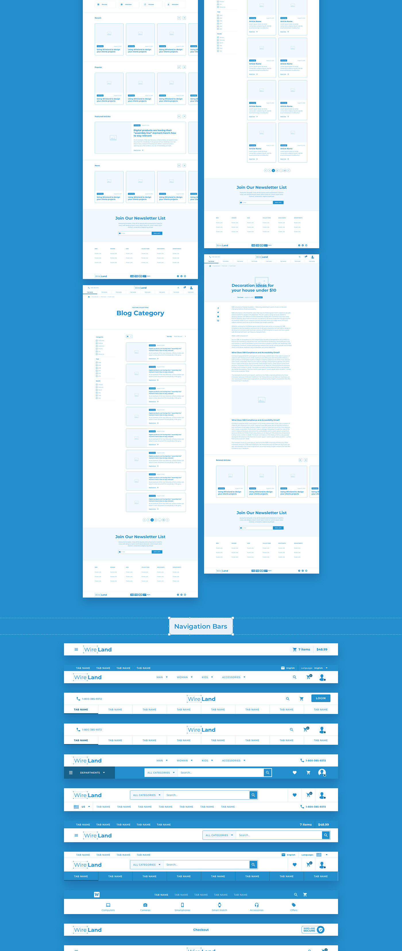 Wireland for Ecommerce - Massive Wireframe Library Collection - 8