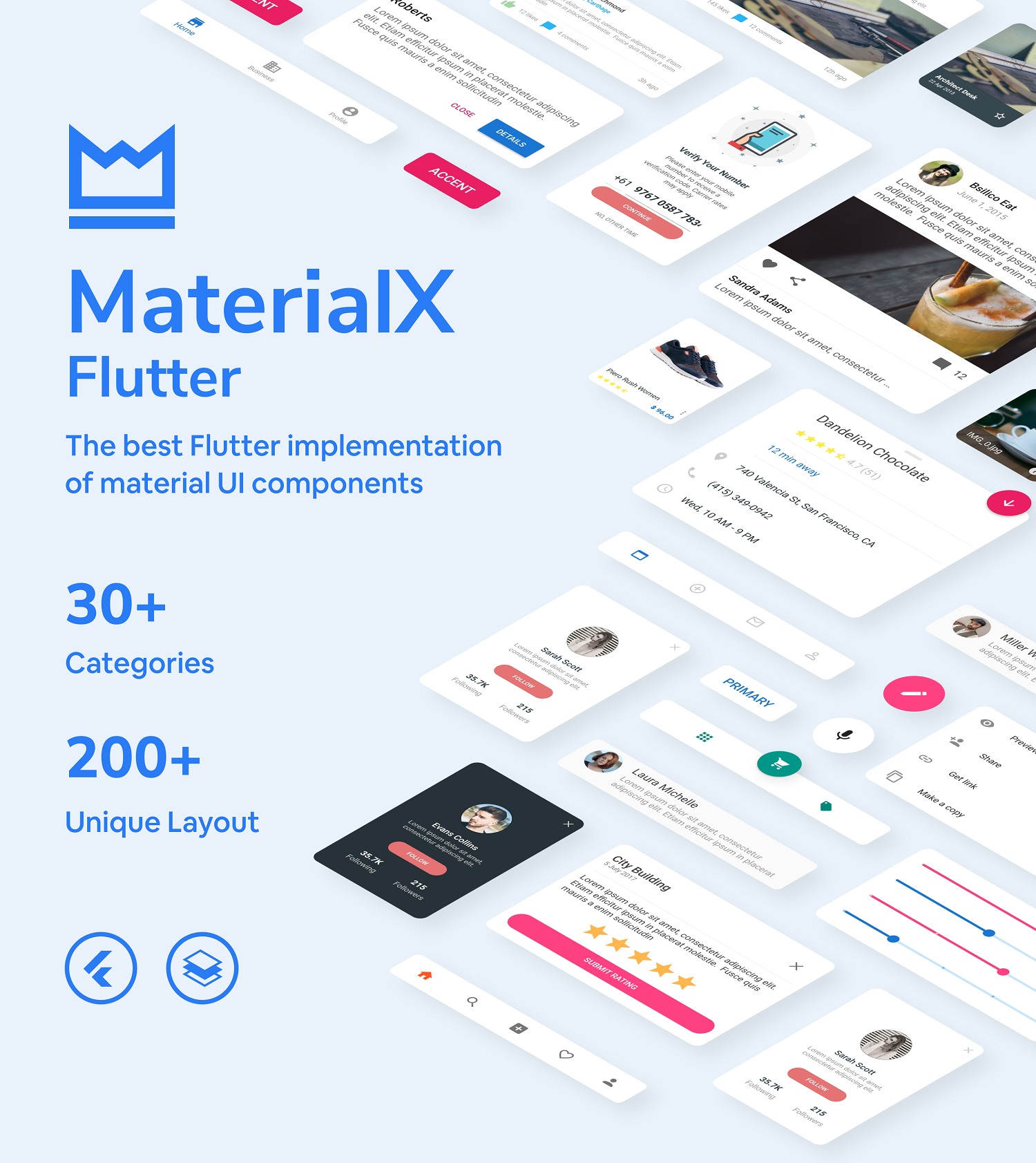 Download MaterialX Flutter - Flutter Material Design UI Components 2.1