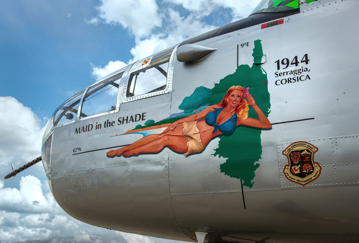 B-25 Bomber Nose Art Restoration.