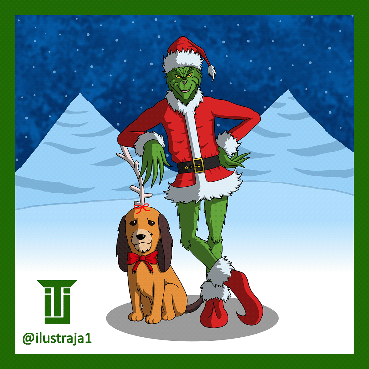 anime Christmas Digital Art fanart <b>Grinch</b> ILLUSTRATION manga natal.