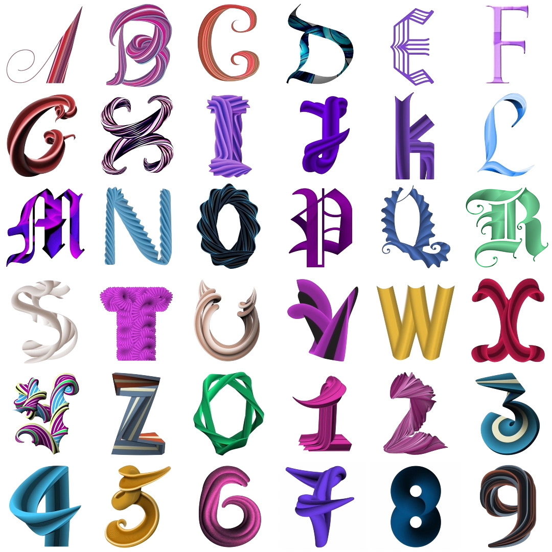 Completed alphabet