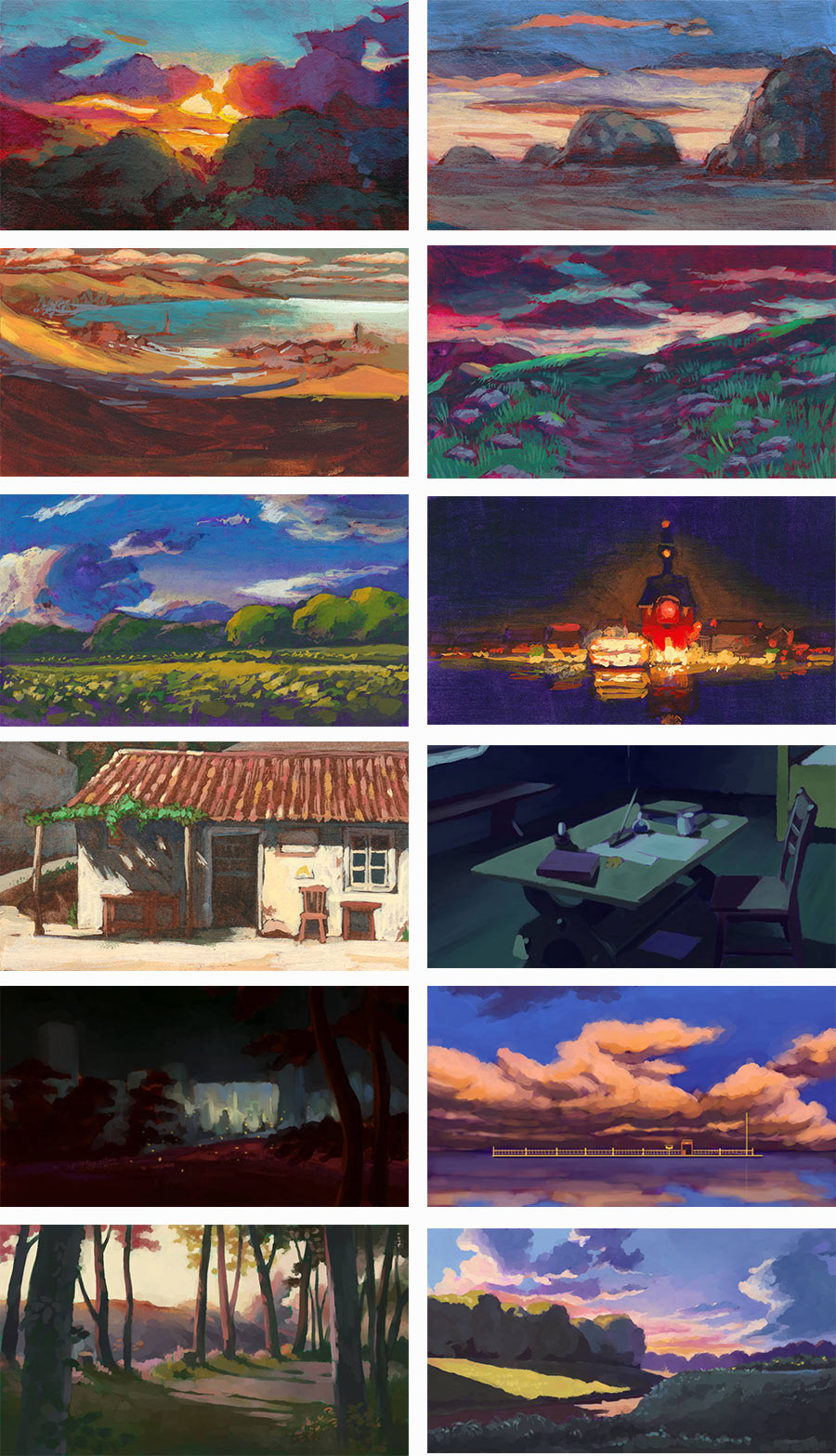 Studio Ghibli Color Studies