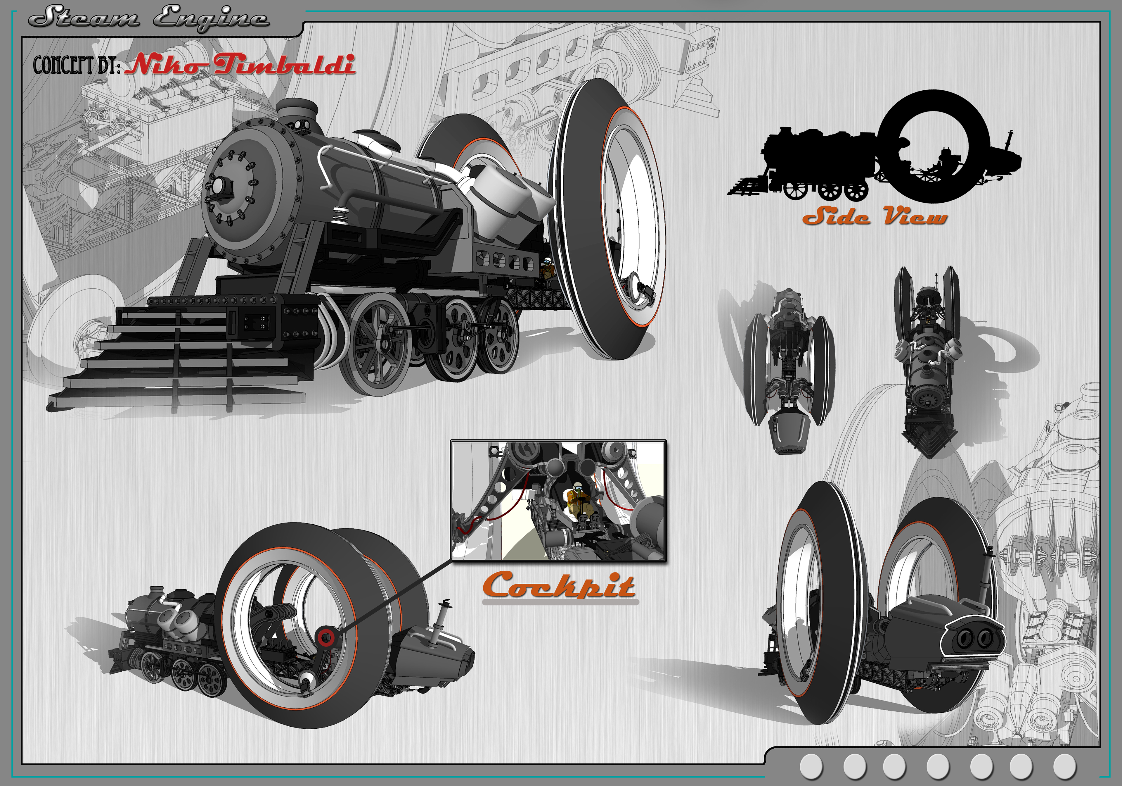 Steam engine concept фото 20