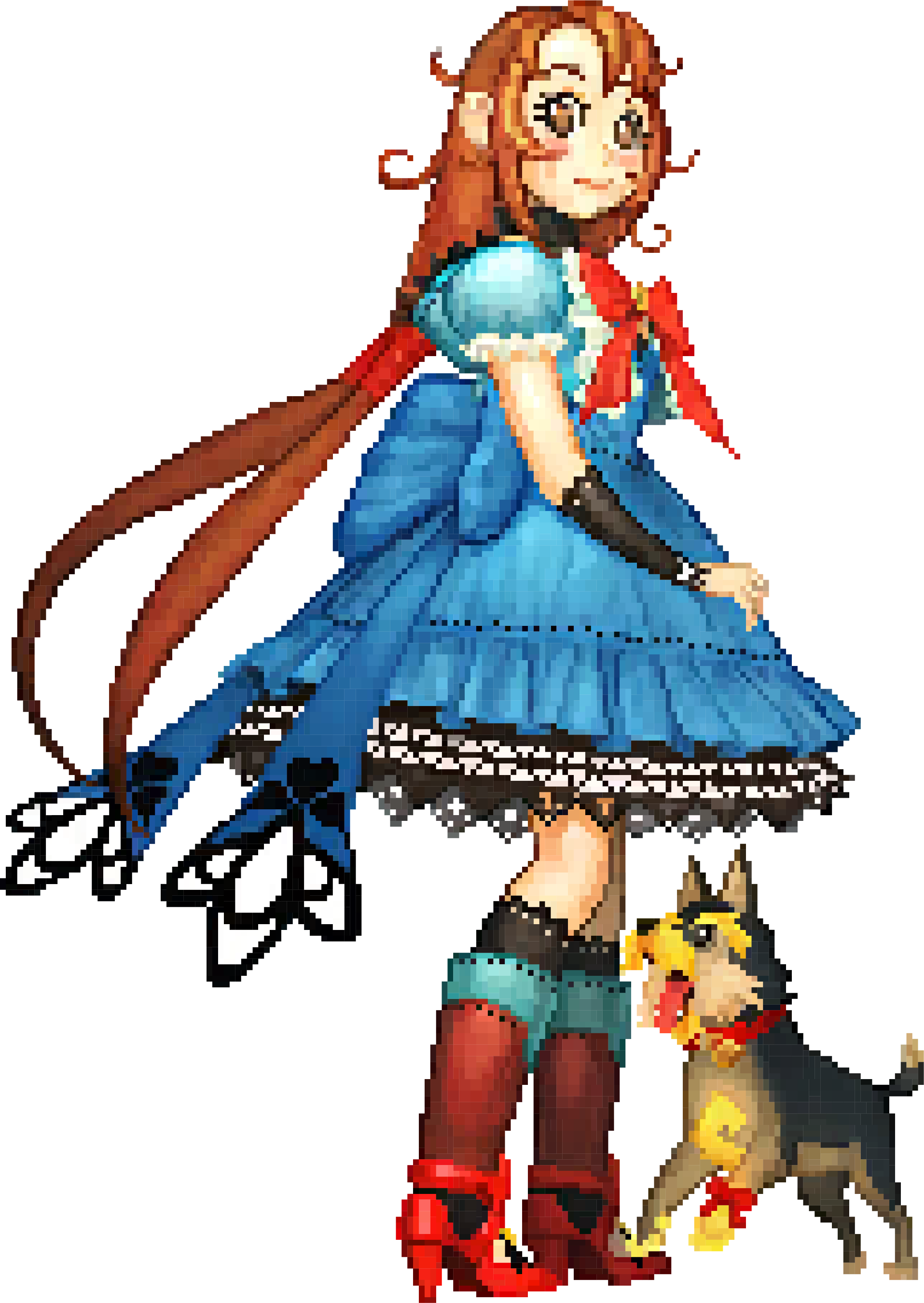 Pixel art wizard of <b>oz</b> <b>dorothy</b> TOTO nintendo ds.