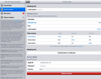 iPad/iPhone mobile HTML/CSS responsive Web App template
