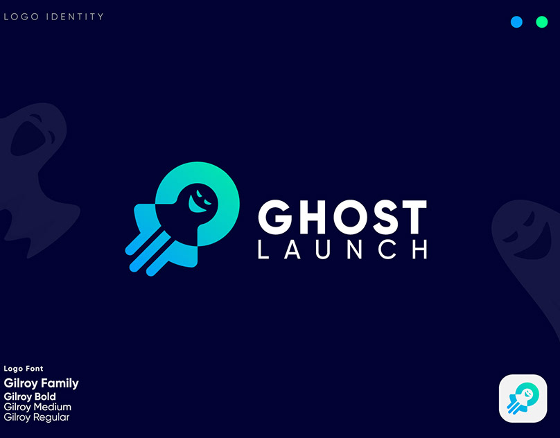 Ghost launcher. Orbital logo. Launch logo.