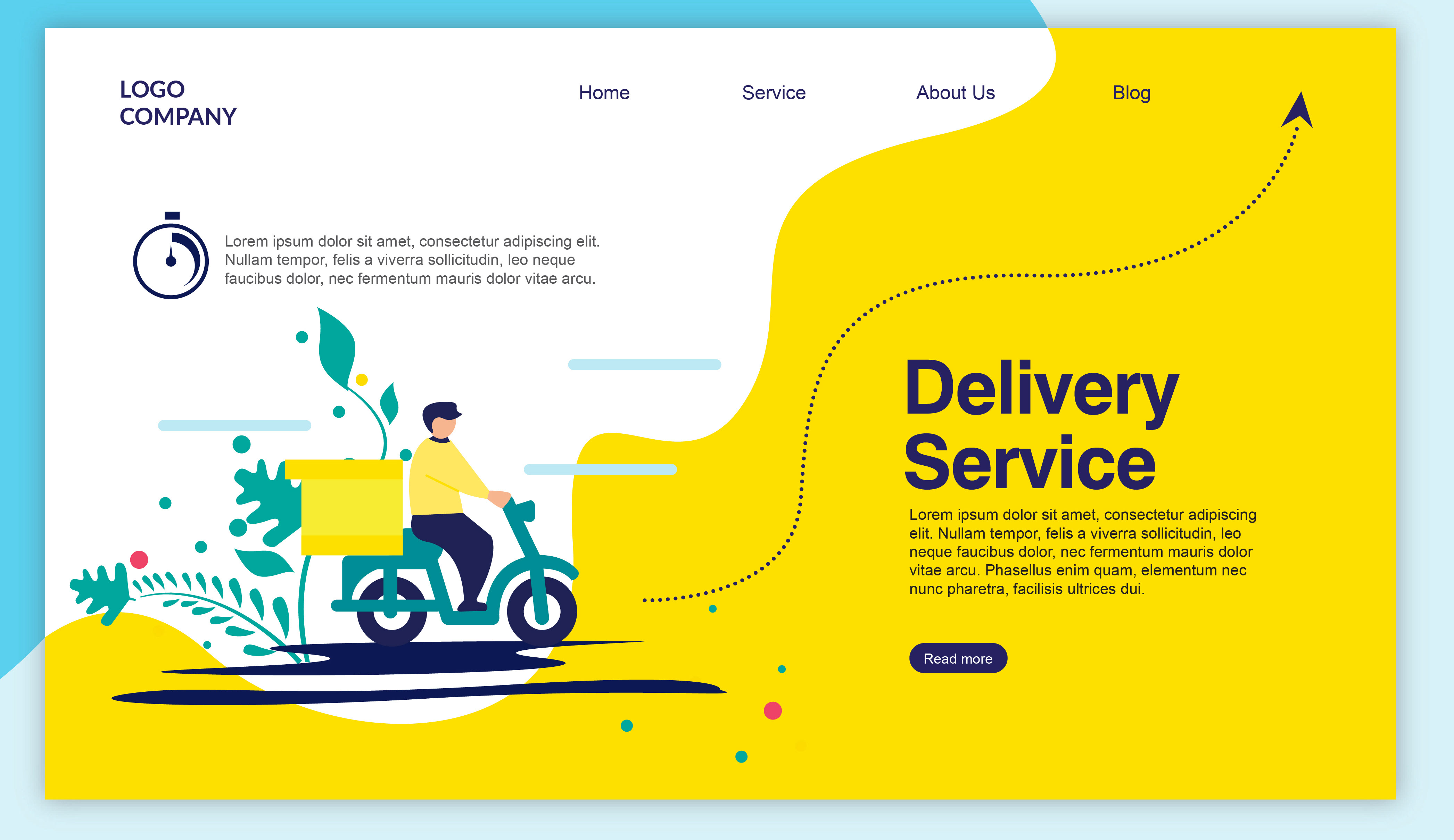 Landing Page for delivery service.